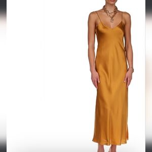 New Dannijo Bronze Mossy Midi Slip Dress  XL